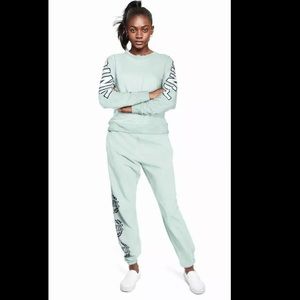 Victorias secret pink mint sweatshirt L